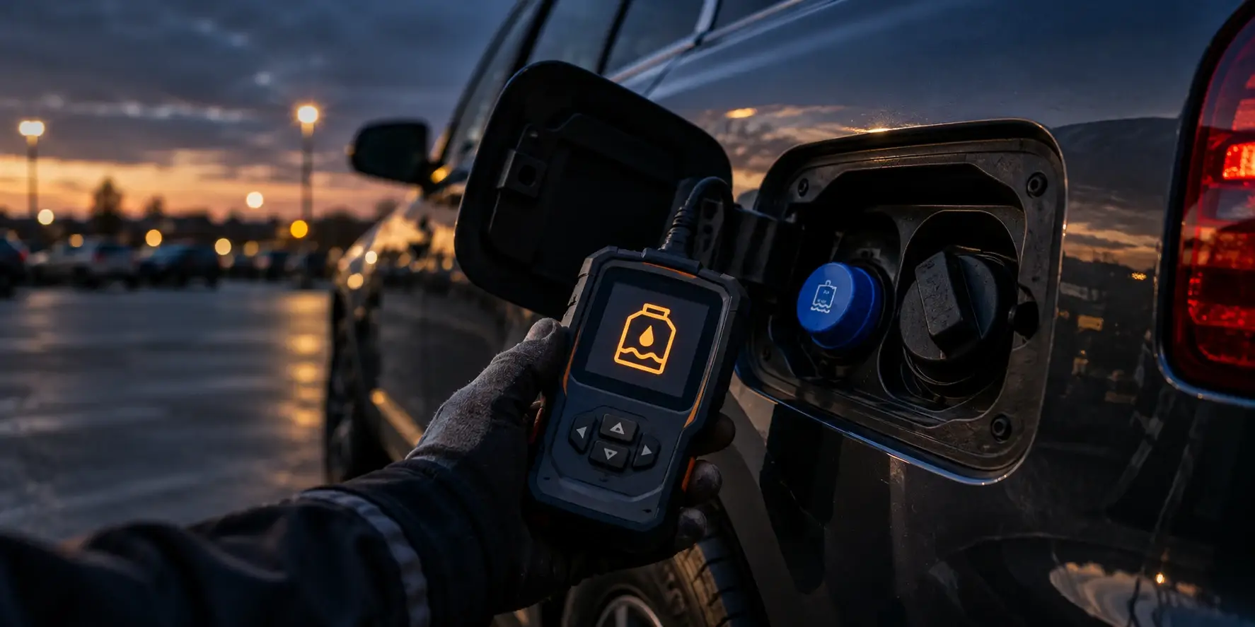 Синя капачка за AdBlue и предупредителен индикатор