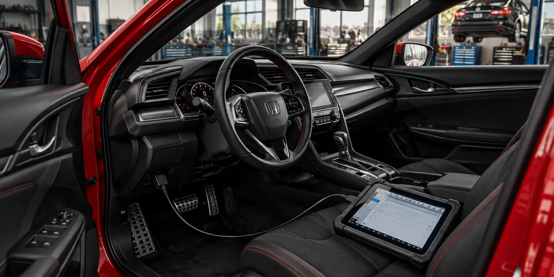 Проверка на Honda с диагностичен таблет
