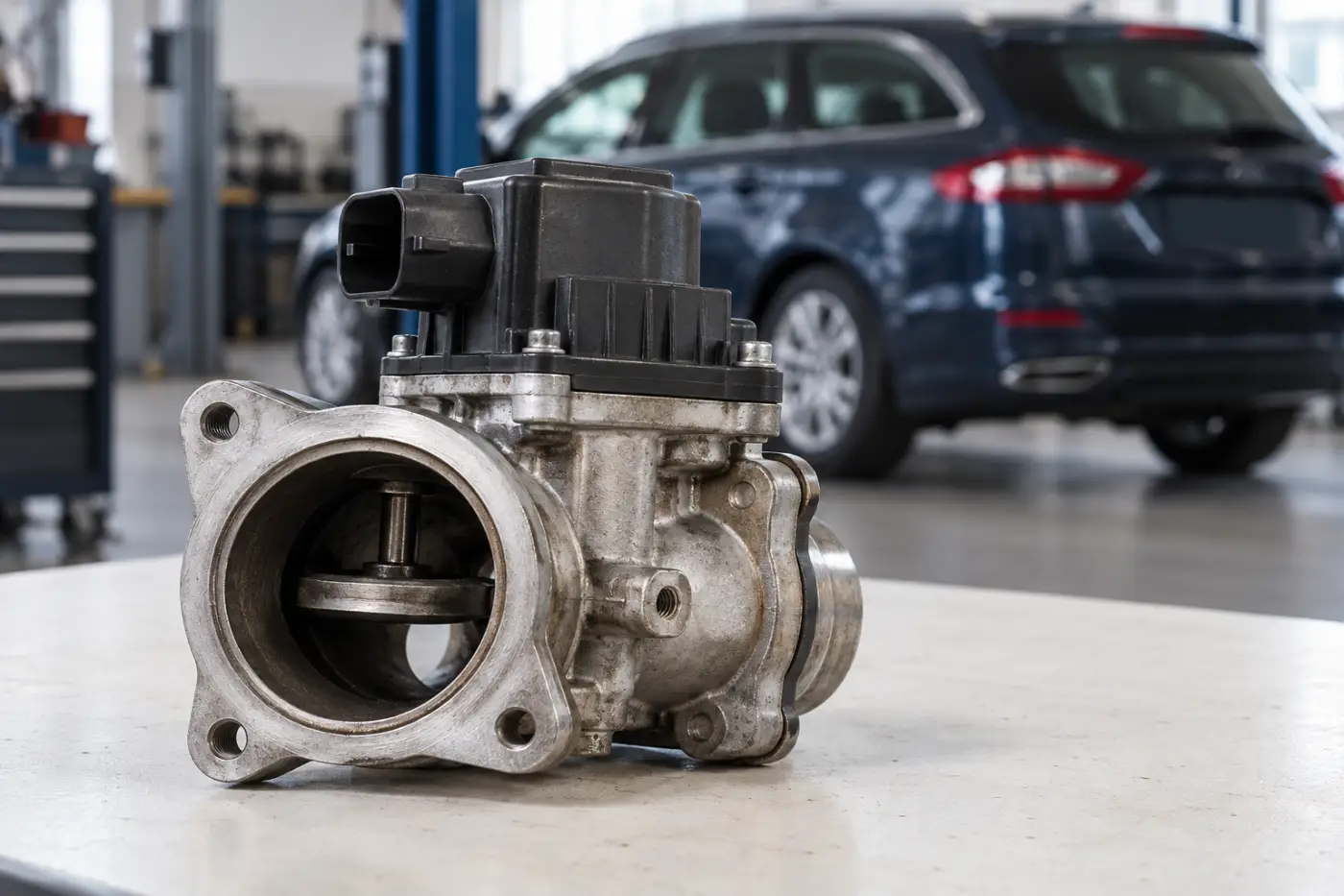 Илюстрация: EGR клапан и електрическо управление при Ford