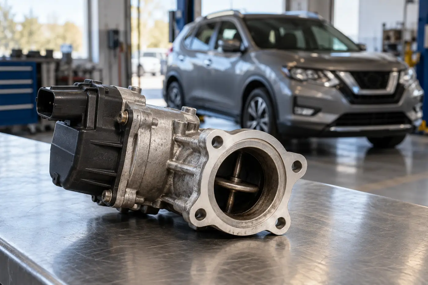 Илюстрация: EGR клапан и електрическо управление при Nissan