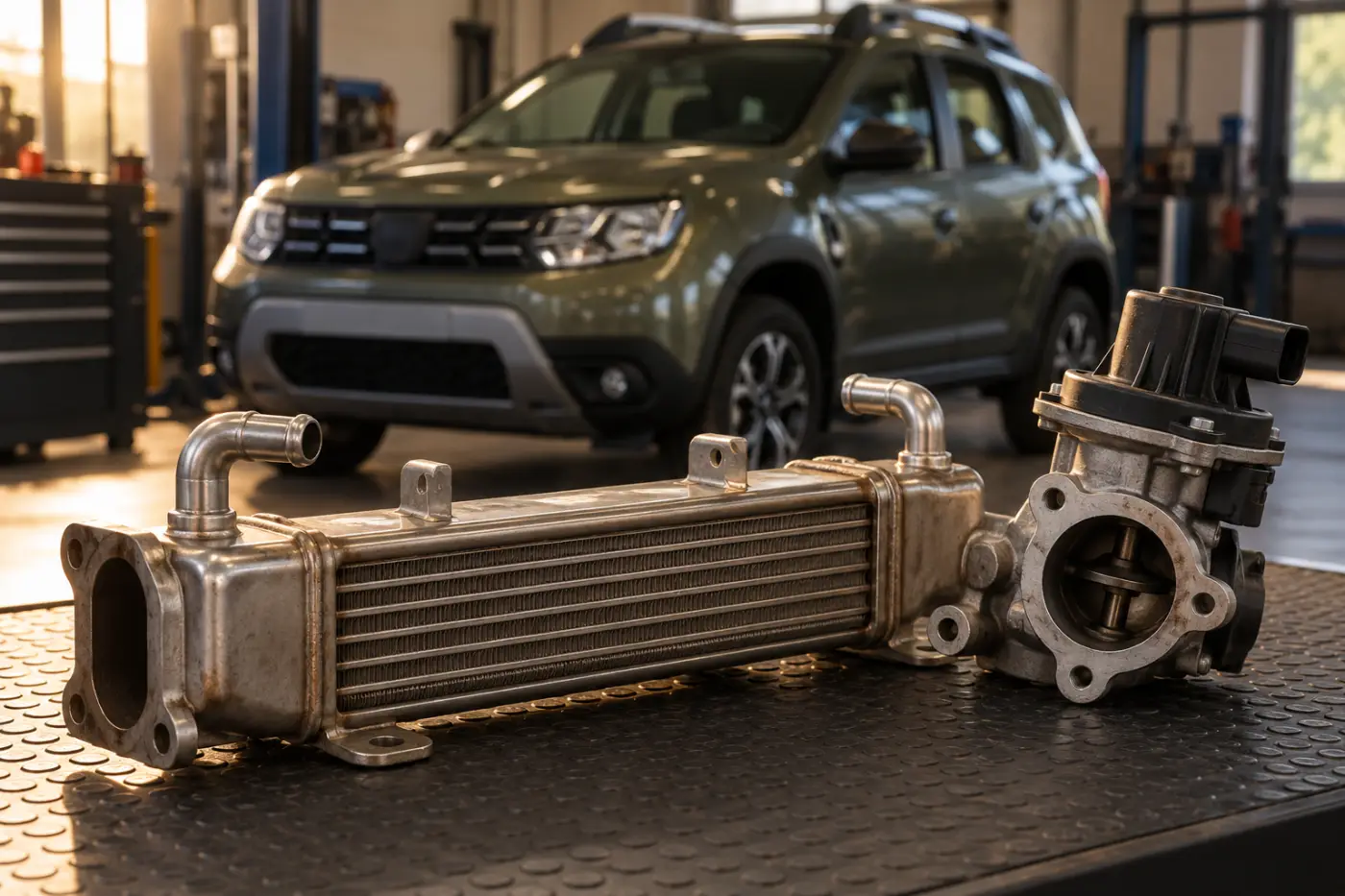 Илюстрация: EGR охладител и клапан при Renault и Dacia
