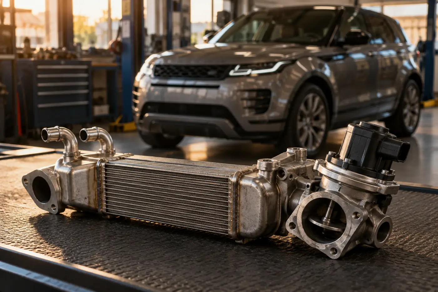 Илюстрация: EGR охладител и клапан при Land Rover и Jaguar